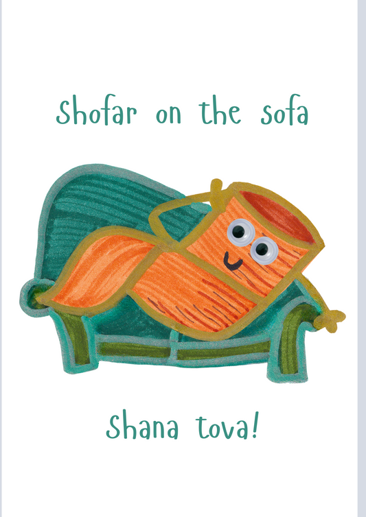 Shofar on the sofa